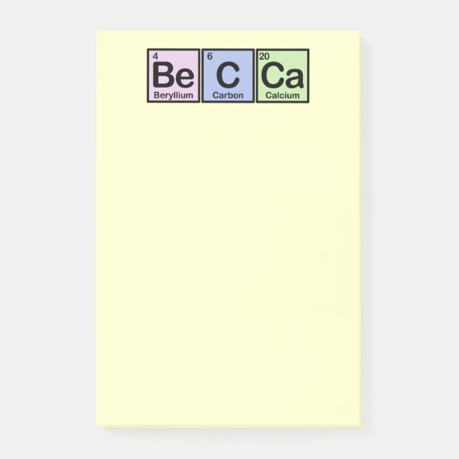 Becca Made of Elements Post-it Notes (Front)