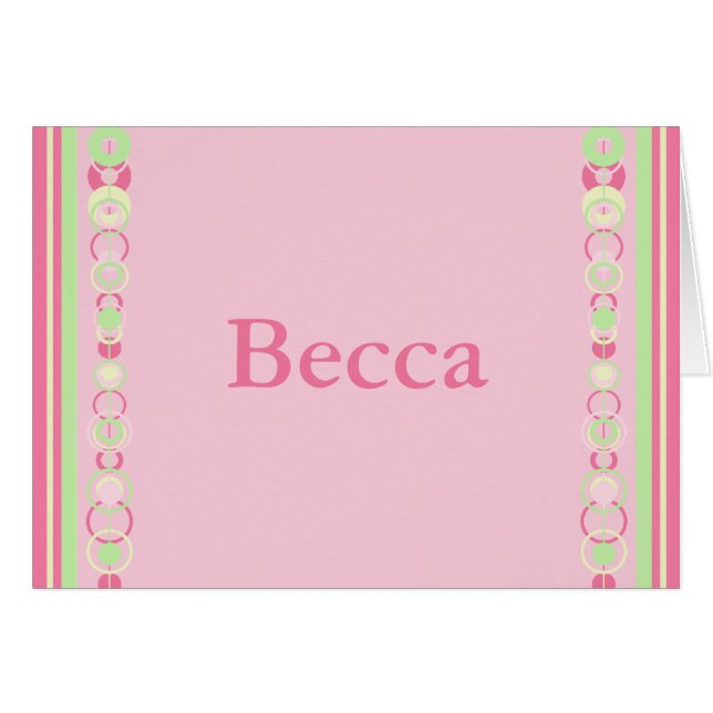 Becca Modern Circles Name Card (Front Horizontal)