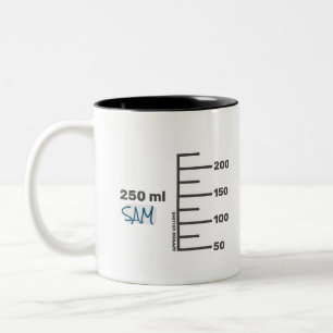 Bécher de laboratoire scientifique Mug blanc perso