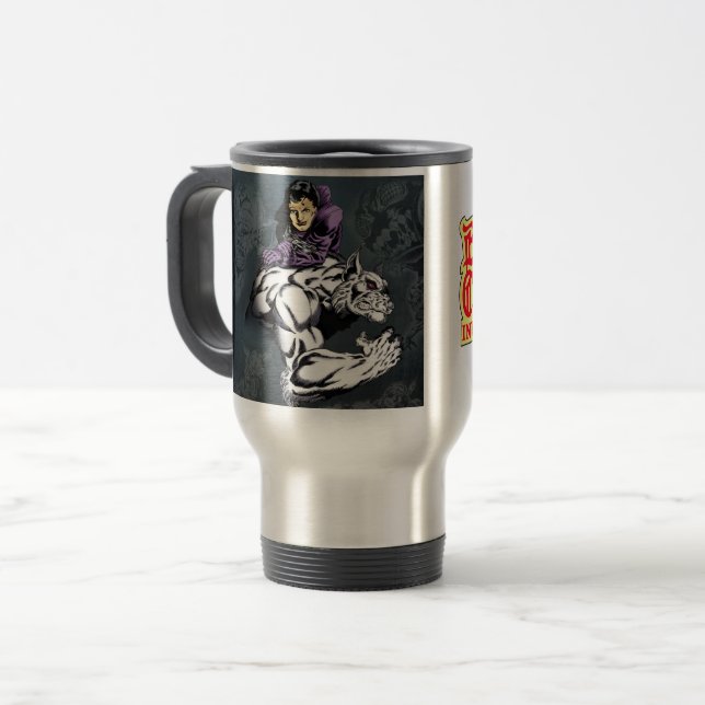 Beck and Caul travel mug (Front Left)