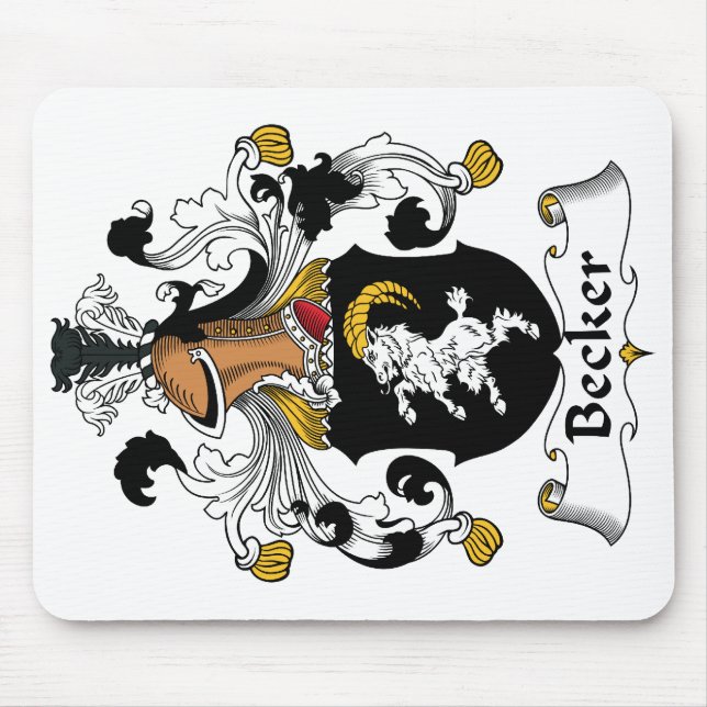 Becker Family Crest Mouse Pad (Front)