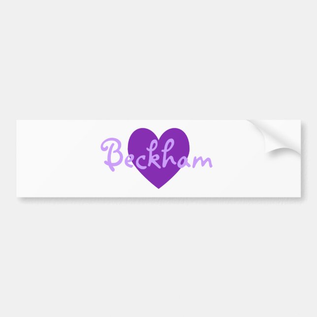 Beckham in Purple Bumper Sticker (Front)