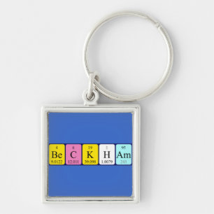 Beckham periodic table name keyring