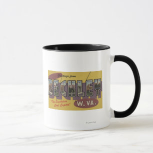 Beckley, West Virginia - Large Letter Scenes Mug