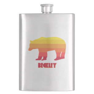 Beckley West Virginia Rainbow Bear Hip Flask