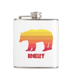 Beckley West Virginia Rainbow Bear Hip Flask