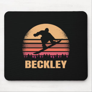 Beckley West Virginia Snowboarding Outdoor Vintage Mouse Pad