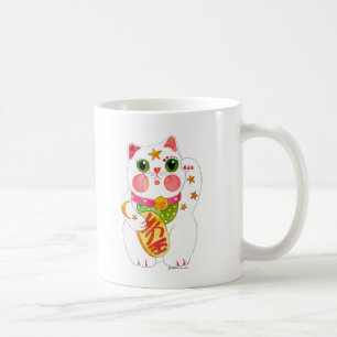 Beckoning Cat  Maneki Neko Coffee Mug