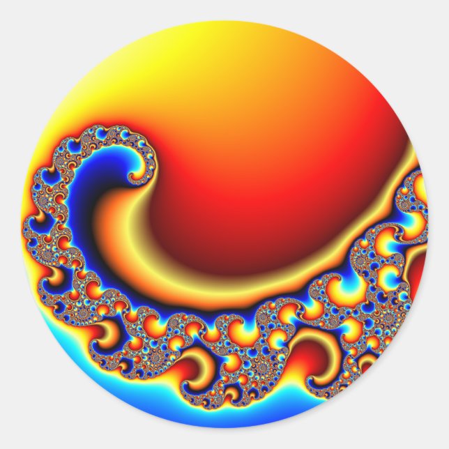 Beckoning - Fractal Classic Round Sticker (Front)