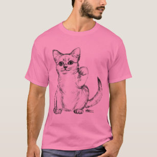 Beckoning Kitty Cat Maneki Neko T-Shirt