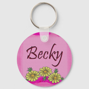 Becky Daisy Keychain