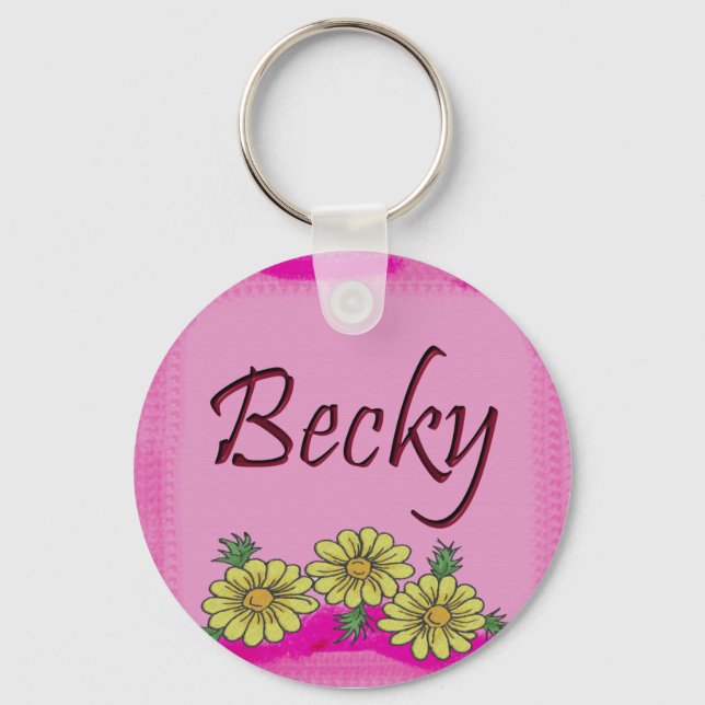 Becky Daisy Keychain (Front)