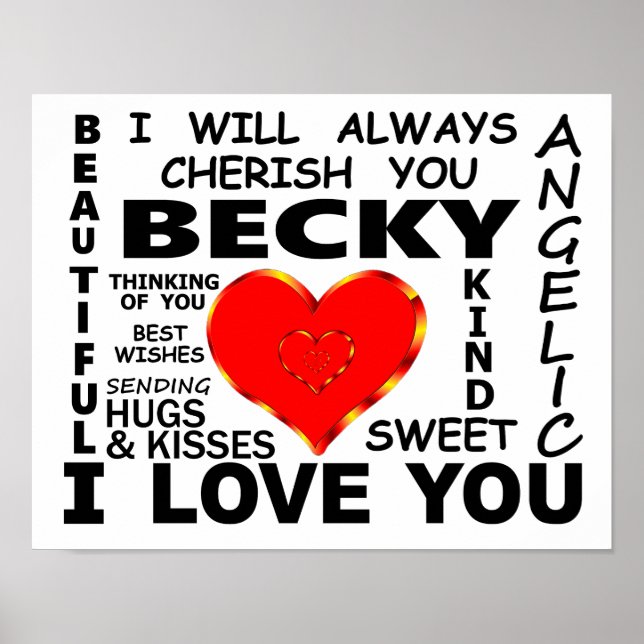 Becky I Love You Poster (Front)