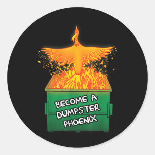 Become A Dumpster Pcute Ss Cute Ssnix Funny Mental Classic Round Sticker
