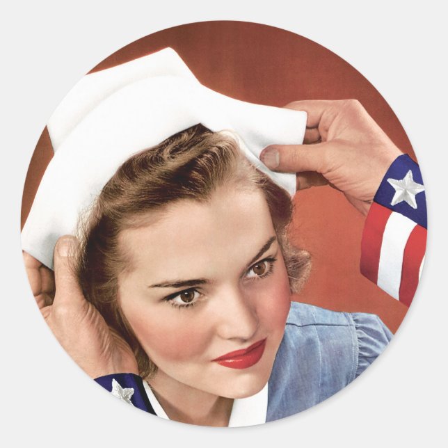 Become A Nurse Classic Round Sticker (Front)