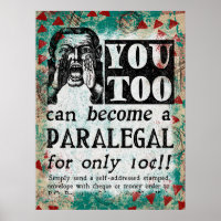 Become A Paralegal - Funny Vintage Ad