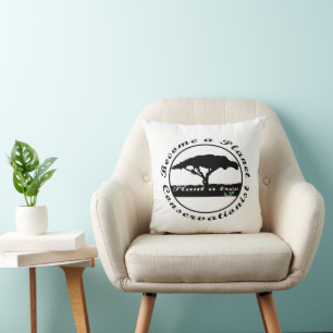 Become a planet conservationist throw pillow