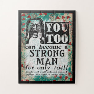 Become A Strong Man - Funny Vintage Ad Jigsaw Puzzle