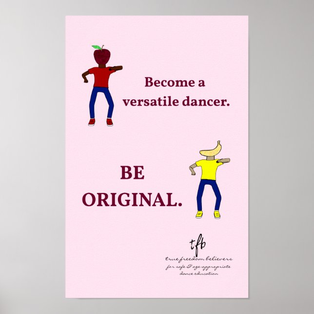 Become a Versatile Dancer Ballet Pink Poster (Front)