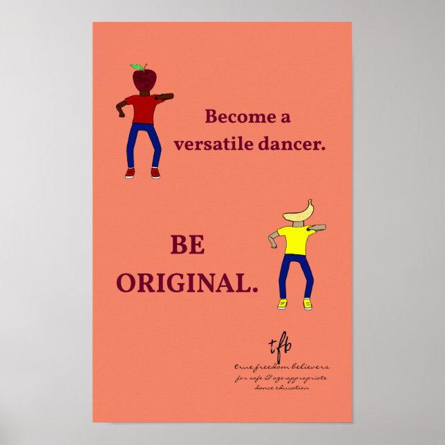 Become a Versatile Dancer Salmon Poster (Front)