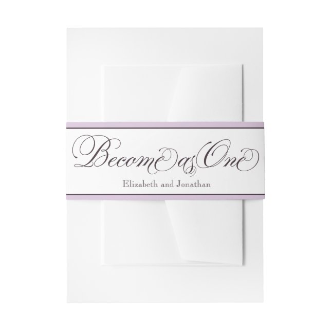 Become as One Christian Wedding Belly Band Invitation Belly Band (Front Example)