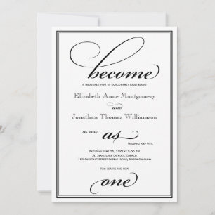 Become as One Christian Wedding Invitation