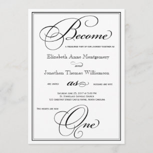 Become as One Christian Wedding Invitation