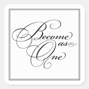 Become as One Christian Wedding Stickers