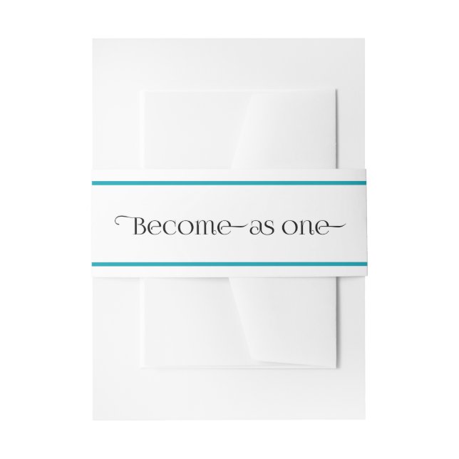 Become as One Invitation Belly Bands Band (Front Example)