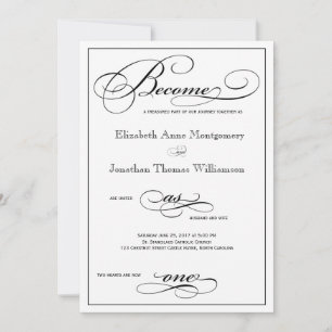 Become as One Script Wedding Invitation