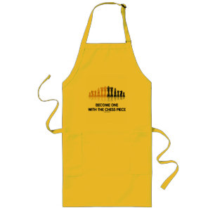 Become One With The Chess Piece (Reflective Chess) Long Apron