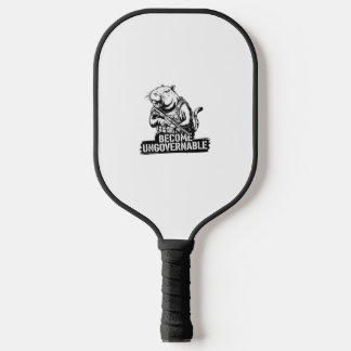 Become Ungovernable Baby Moo Deng Funny Saying Tan Pickleball Paddle