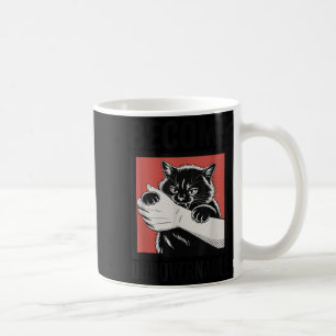 Become Ungovernable - Black Cat Biting Hand Funny  Coffee Mug