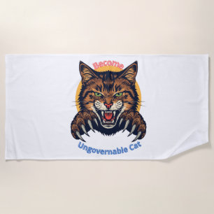 Become Ungovernable Cat Beach Towel
