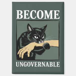Become Ungovernable Funny Animal Anarchy Gift Cat  Magnet