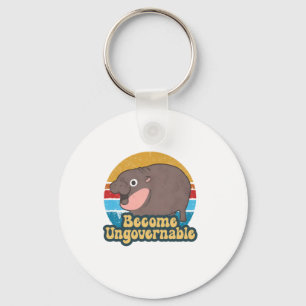 Become Ungovernable Funny Baby Hippo Moo Deng Funn Keychain