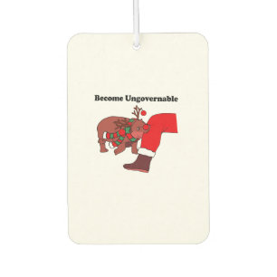 Become Ungovernable Funny Moo Deng Christmas Moo D Air Freshener