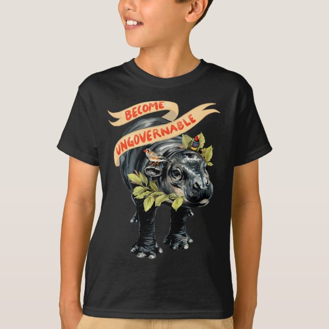 Become Ungovernable Funny Moo-deng  T-Shirt (Front)