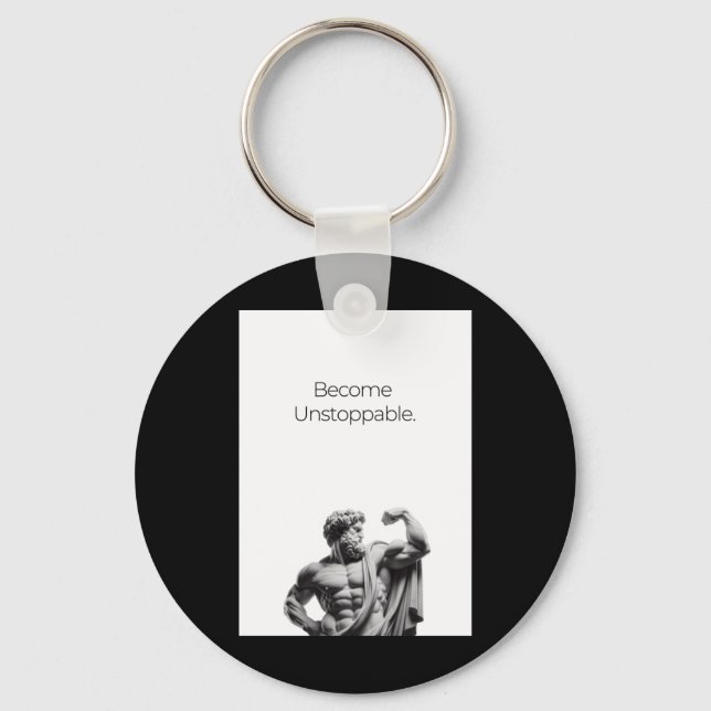 Become Unstoppable Sticker  Keychain (Front)