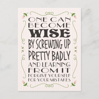 Become Wise from Your Mistakes Postcard