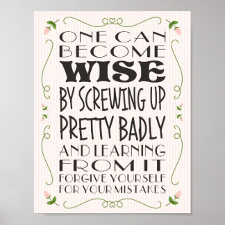 Become Wise from Your Mistakes Poster