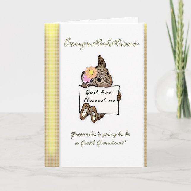 Becoming a Great Grandmother Card (Front)