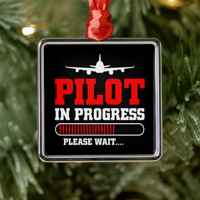 Becoming a Pilot | Aviation Training in Progress Metal Ornament (Tree)
