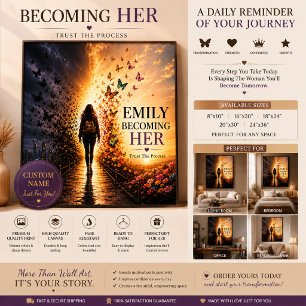 Becoming Her Personalized Motivational Poster