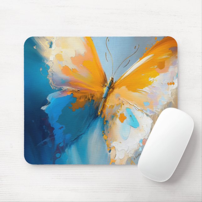 Becoming Light – Abstract Butterfly In Motion Mouse Pad (With Mouse)