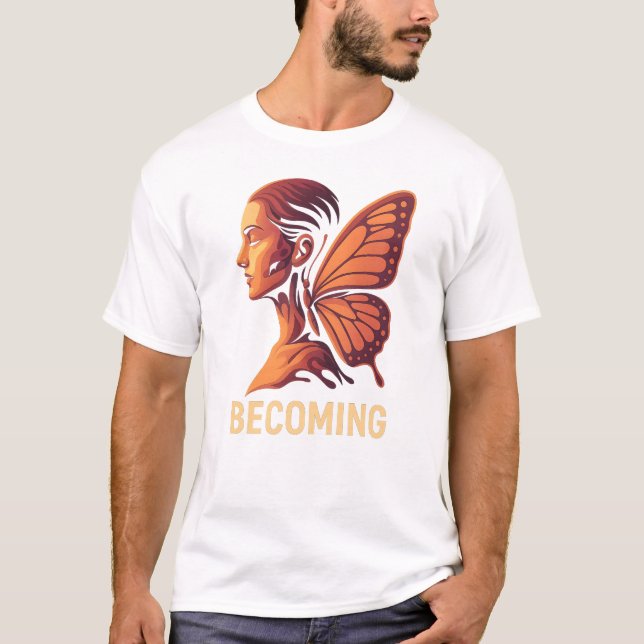 Becoming Light – Human Metamorphosis Design T-Shirt (Front)