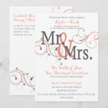 Becoming Mr. & Mrs. 5x7 Wedding Invitation
