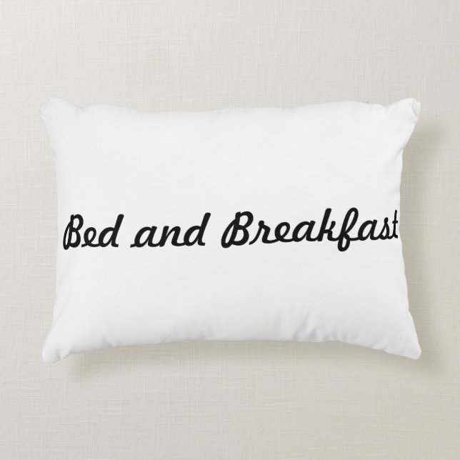 Bed and breakfast  accent pillow (Front)