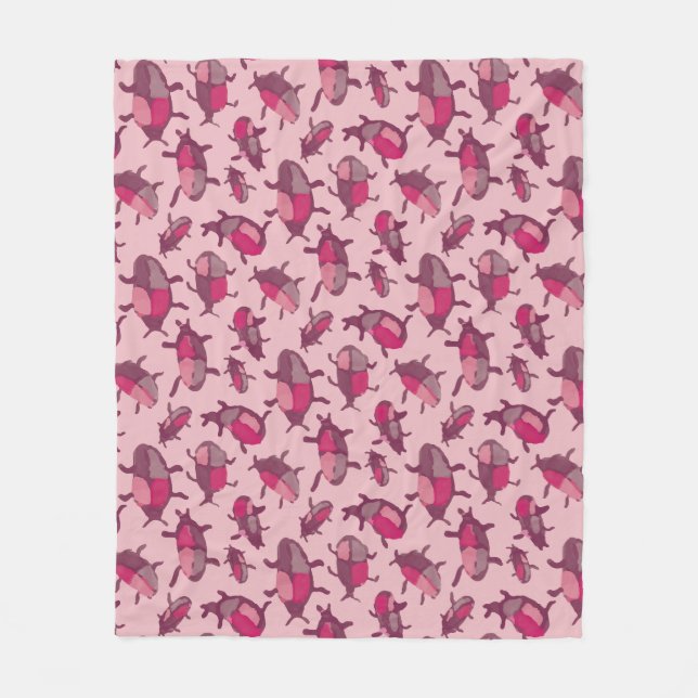 Bed Beetle Fleece Blanket (Front)
