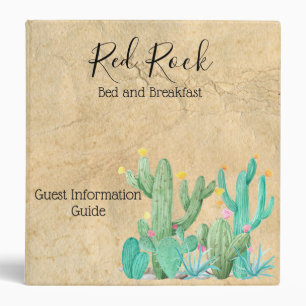 Bed & Breakfast Cactus Southwest Guest Guide Binder